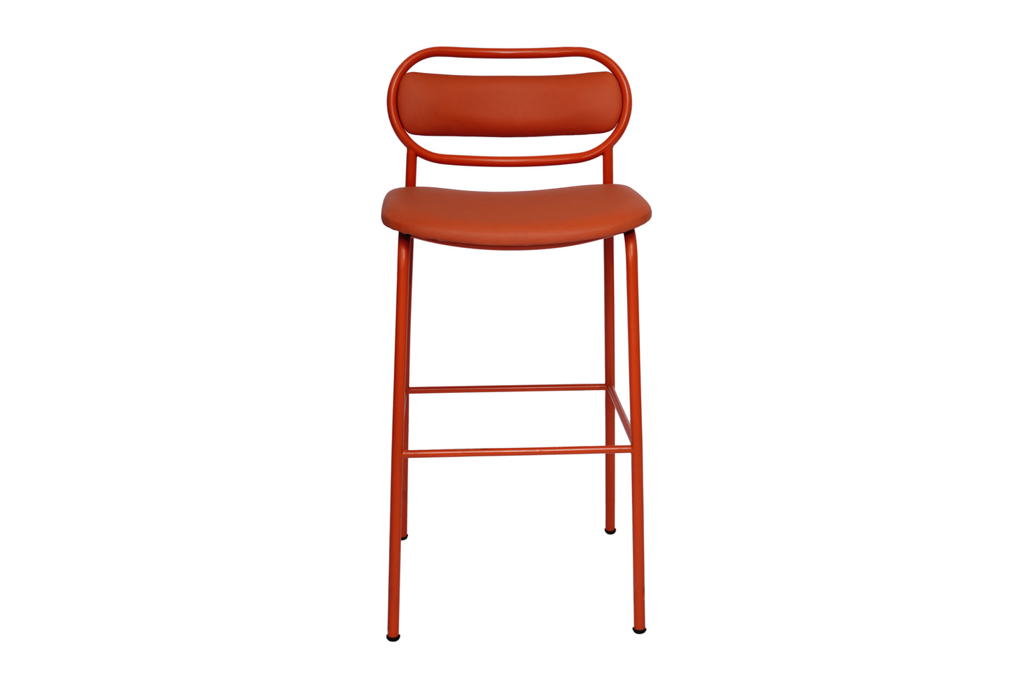 Nordik - Metal Bar Stool - Orange
