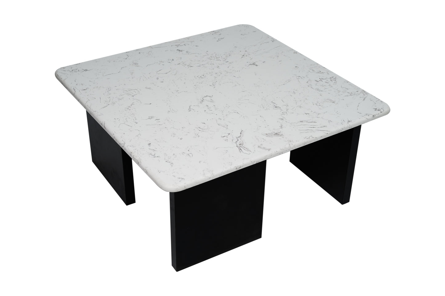 Linea - Coffee Table Square - White & Black