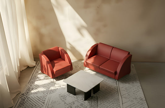 Linea - Coffee Table Square - White & Black