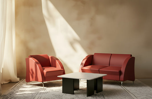 Linea - Coffee Table Square - White & Black