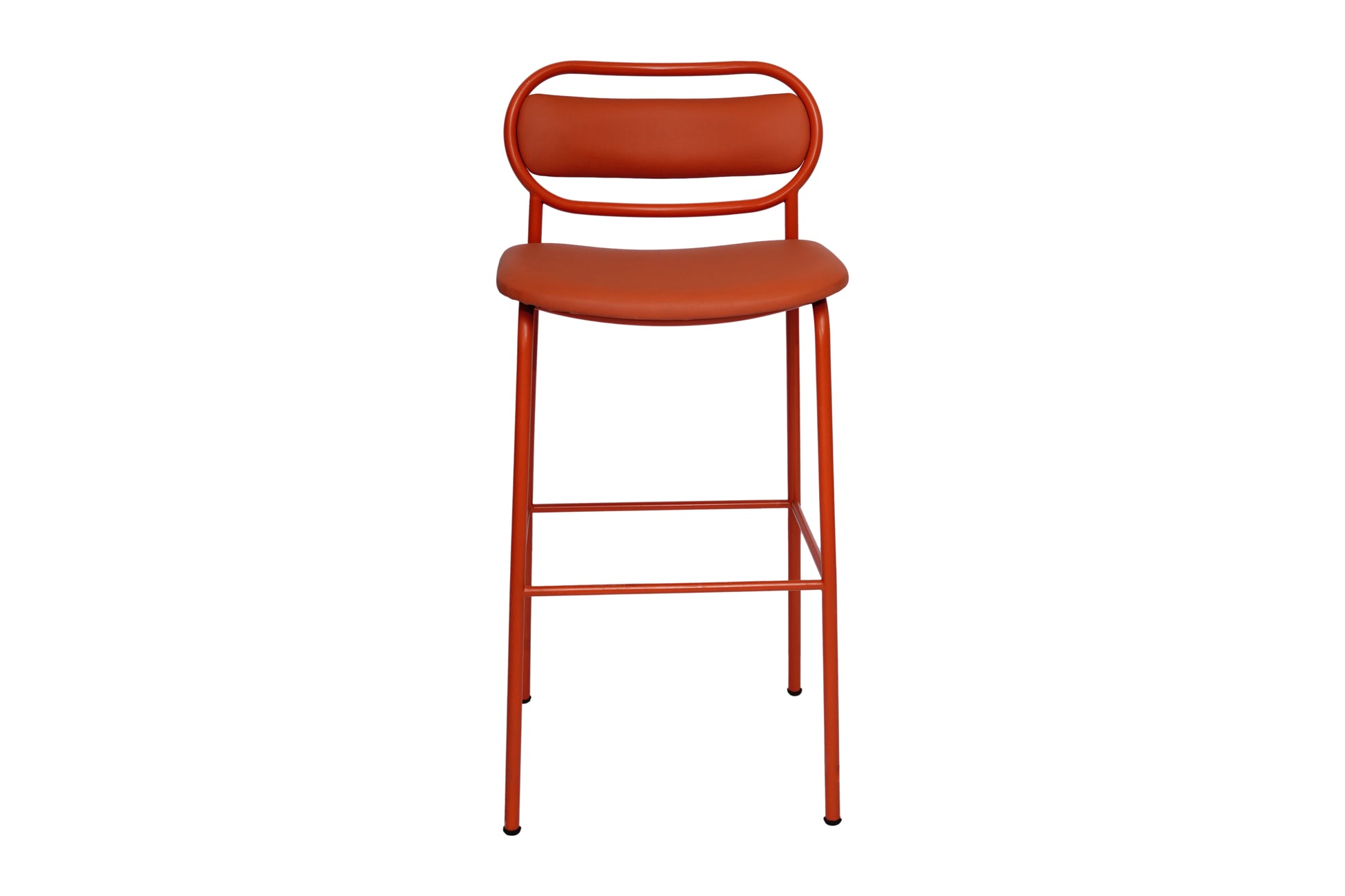 Nordik - Metal Bar Stool - Orange