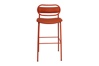 Nordik - Metal Bar Stool - Orange