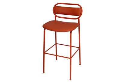 Nordik - Metal Bar Stool - Orange