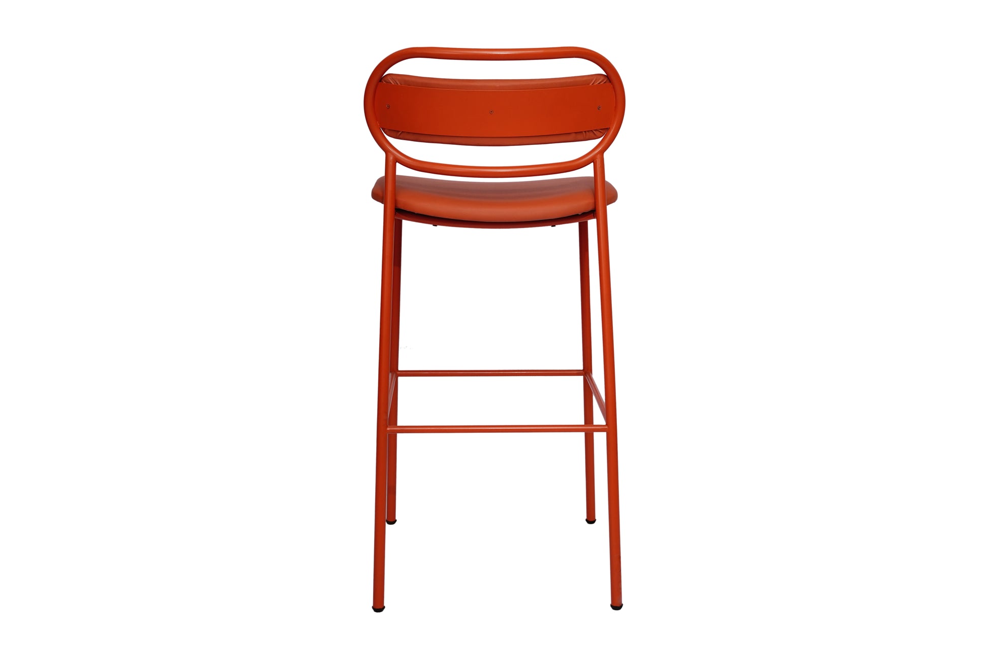 Nordik - Metal Bar Stool - Orange