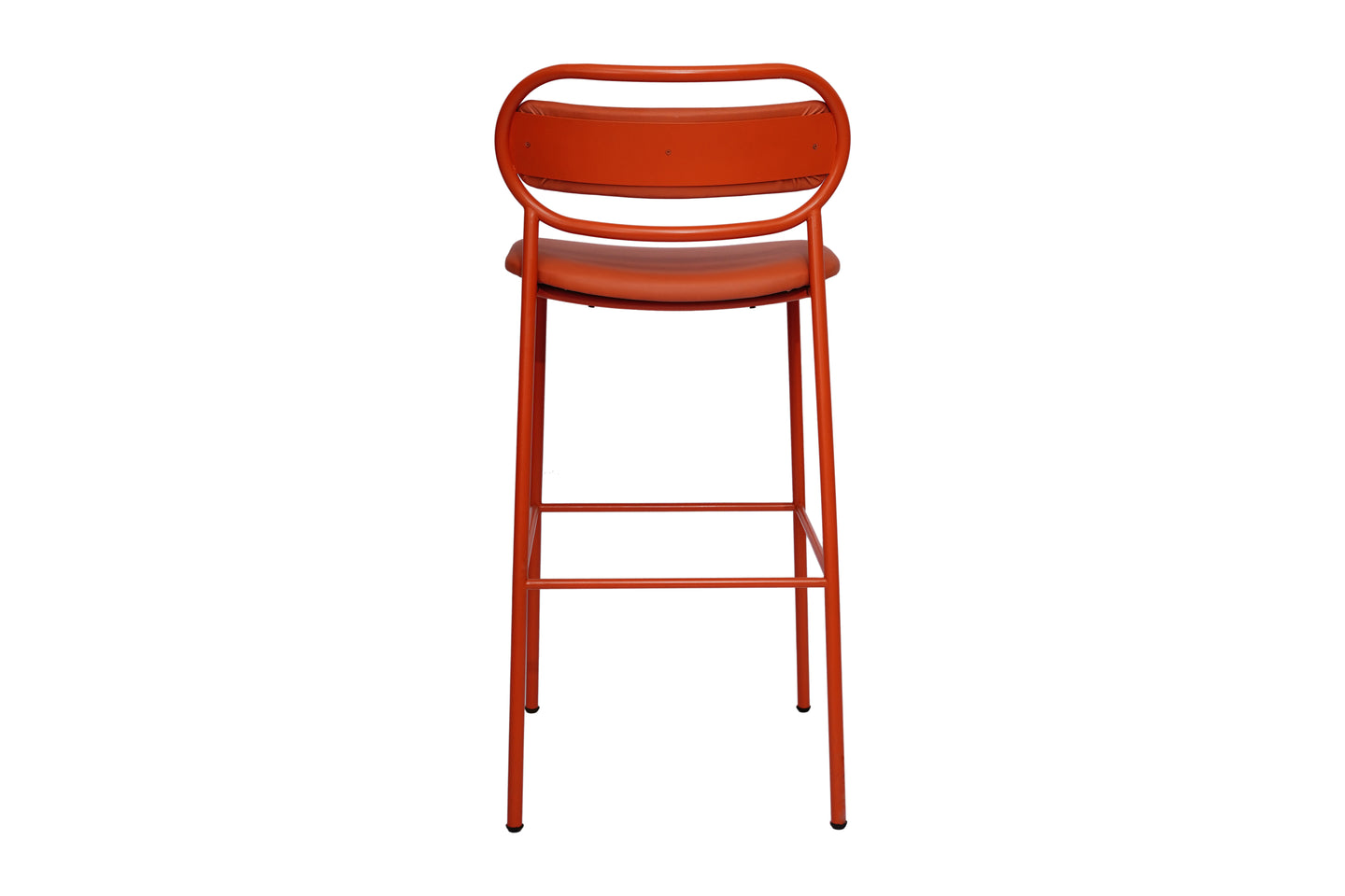Nordik - Metal Bar Stool - Orange