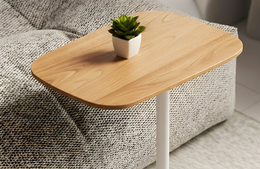 Orbis - Side Table - Brown & White