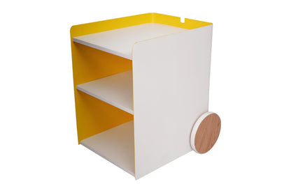 Reve - Mobile Cart Cabinet - Yellow & White