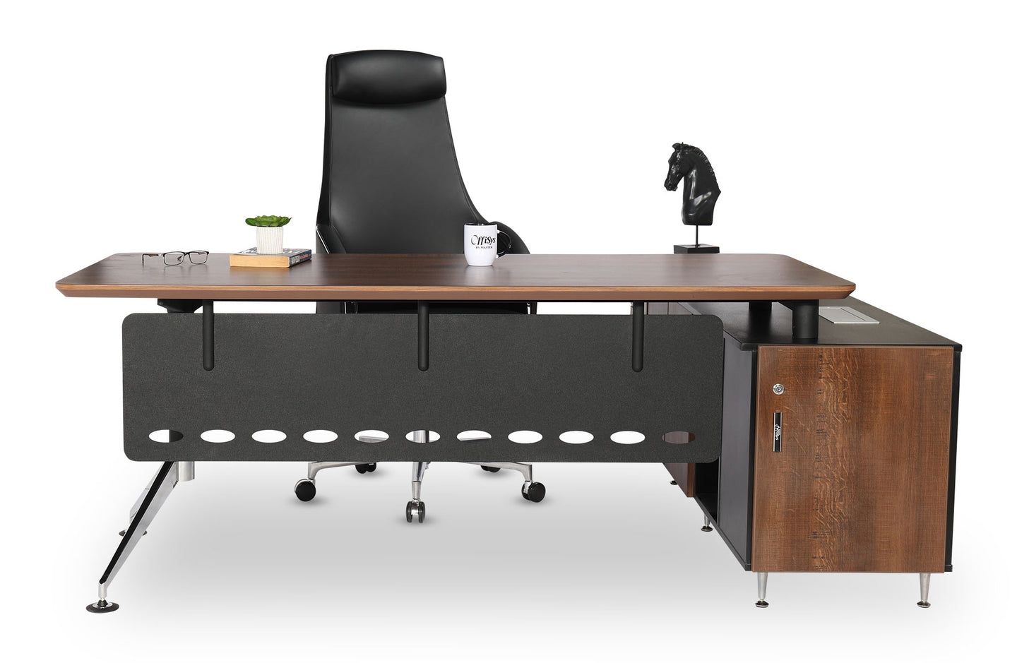 MO MANAGER TABLE WITH SIDE RACK  (NF-A63-03)